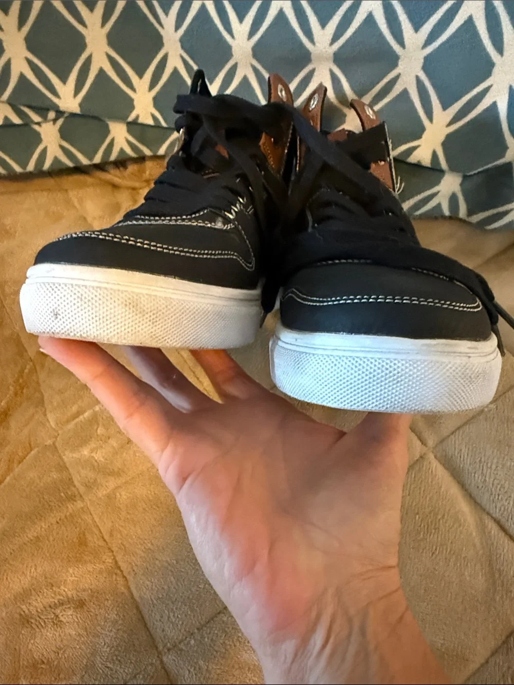 Levi's Black and Brown High-Top Sneakers